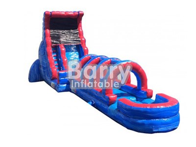 Detachable Red And Blue Inflatable Wet or Dry Slide BY-WD-008